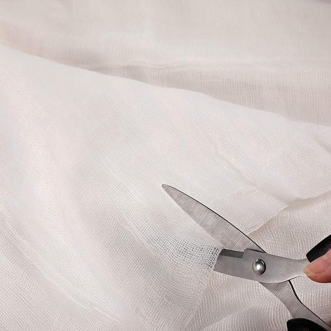Cheesecloth, Reusable and Breathable, Unbleached Cotton Fine Mesh Weave Cheesecloth, Use for Cooking, Straining, Filtering, Baking (White, Grade 50-Large 252 Sq Feet)