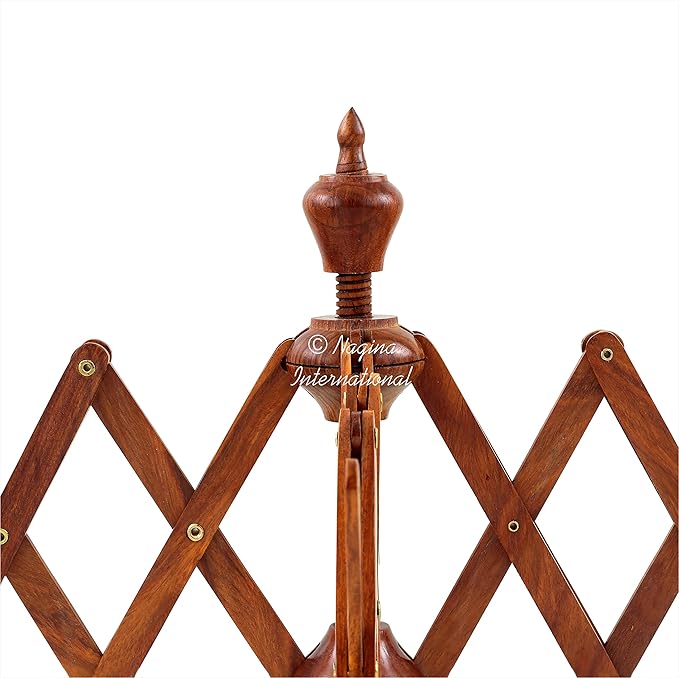 Nagina International Wooden Handcrafted Heavy Duty Wooden Yarn Ball Winder - Premium Crafted Knitting Crocheting Accessories & Combo Set - Table Top Yarn Swift (Rosewood)
