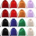 Shappy 16 Pieces Mini Dice Bags Velvet Drawstring Bag 4.1 x 3.3 Inch Drawstring Pouches Velour Christmas Storage Pouches for Dice, Jewelry, 8 Colors