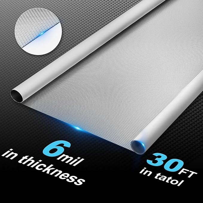 Mylar Film Roll 4FT x 30FT,6 Mil Silver Diamond Film Foil Roll,Heavy-Duty Reflective Film for Grow Room,greenhouses,Grow Tent Systems