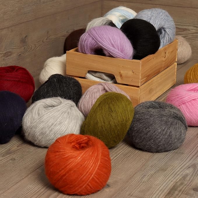 Pullu - Baby Alpaca Merino Wool Yarn Set of 3 Skeins (150 Grams) Worsted Weight - Sourced Directly from Peru - Heavenly Soft and Perfect for Knitting and Crocheting (Almond Latte)