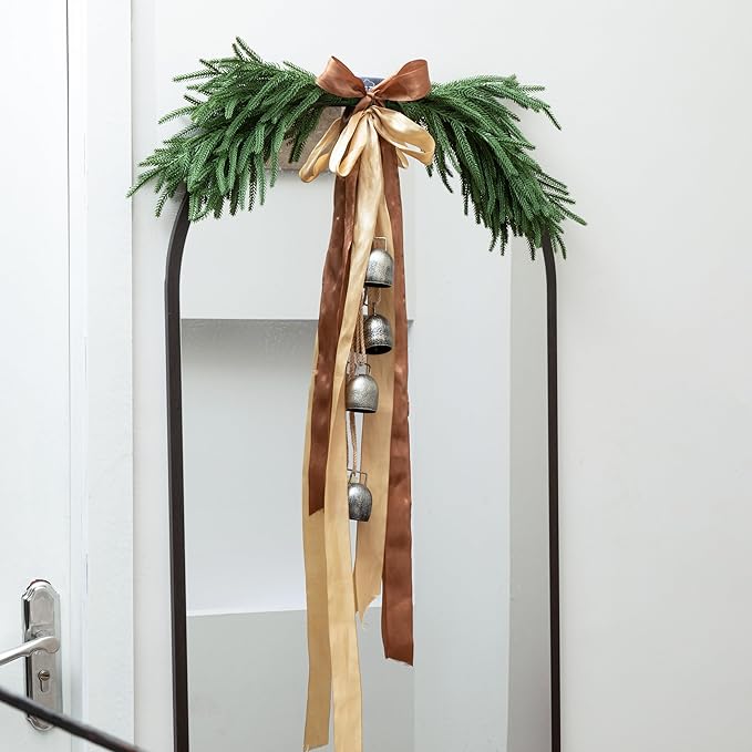 12 Pcs Artificial Norfolk Pine Branches - 18" Realistic Faux Christmas Greenery Stems Fake Evergreen Cedar Picks Winter Greens for Vase DIY Crafts Garland Wreath Indoor Outdoor Holiday Decor