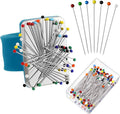 Magnetic Wrist Sewing Pincushion with 100 Pieces 1.5 Inch Ball Head Sewing Pins Set Wrist Magnetic Pin Holder Gift Supplies(Dark Blue)