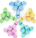 Coyeekn Polyhedral Dice DND Dice, 5 Sets of Dragons and Dungeons,RPG MTG Table Game Vintage Dice Carving Dice (35Pieces)