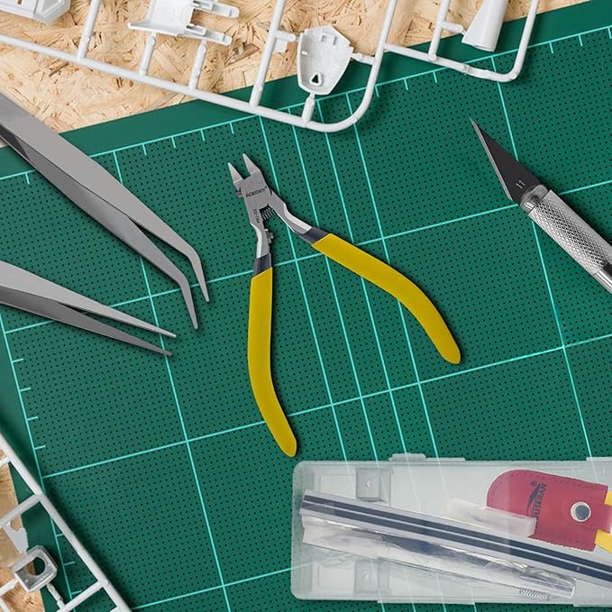 BOOSDEN Model Nippers 9pcs Set, Single Blade Nipper Model Tool Kit, Hobby Clippers for Gundam Gunpla, Thin & Sharp Model Snips, Sprue Cutters for Plastic Models Repairing Building and Fixing