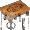Vintage Embroidery Scissors Kit - Victorian Needlework Set with Thimble, Thread Cutter & Sewing Tools for Knitting, Quilting, Cross Stitch | Craft Gift