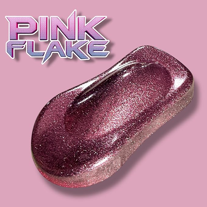 LiME LiNE Sprayable Metal Flake Paint Additive: Solvent Resistant Glitter for Automotive Custom Painting (PINK)