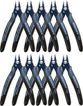 170 Wire Cutters, 10 Pack, Flush Cut Pliers 5 Inch, BOOSDEN Micro Wire Cutters Diagonal Cutting Pliers, Flush Cutter for Jewelry Making, Wire Snips Nippers for Artificial Flowers, Crafts, Zip Ties