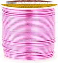 Mandala Crafts 18 Gauge Anodized Aluminum Craft Wire for Jewelry Making - 100 FT Colored Flexible Pink Wire - Bendable for Bonsai Armature Crafting Sculpting