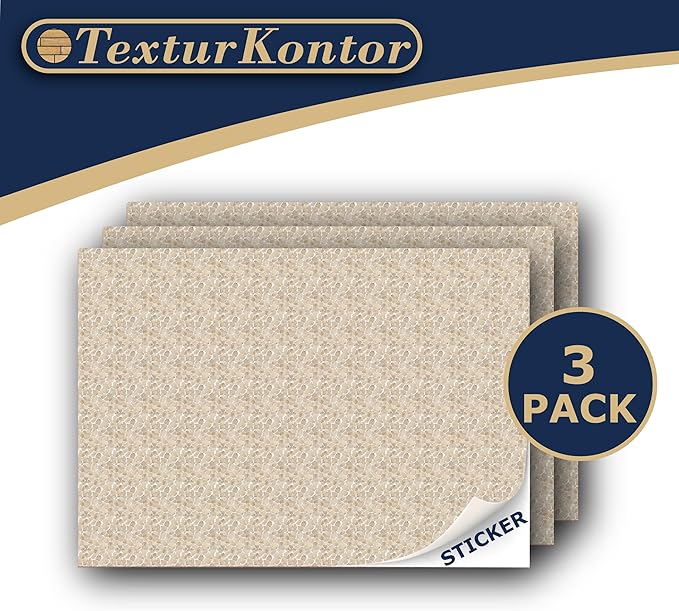 3 Sheets Self-Adhesive Decorative Film Paving Stones and Surfaces for Model Making in Scale 1:87 Scale H0 (UK: 3.5 mm Scale) (Sandstone Mosaic)