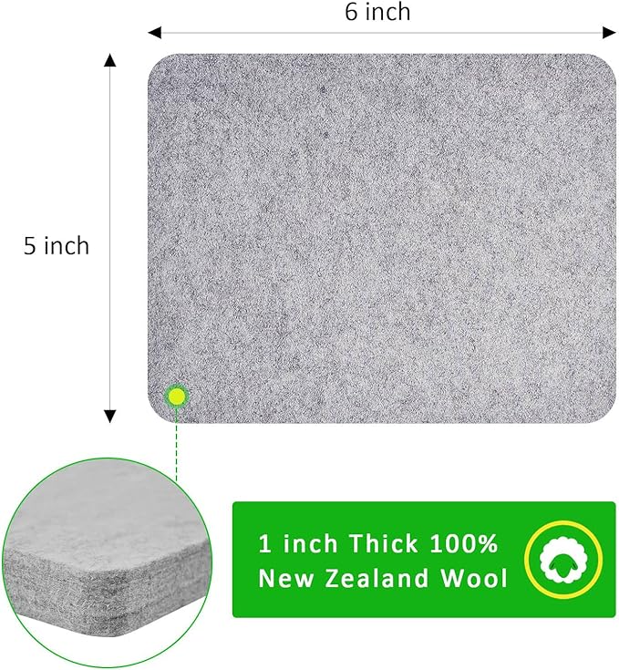 YCWEI YCWEI Needle Felting Pad,100% Natural Wool Needled Felting Mat, 5 x 6 x 1 inch Eco-Friendly Felting Block, Thick and Firm Needle Felting Base