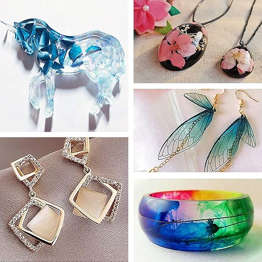 UV Resin Crystal Clear Hard Type - Upgraded 200g Ultraviolet Fast Curing UV Epoxy Resin for Jewelry Making Craft Decoration, Hard Transparent Glue Solar Cure Sunlight Activated Resin Casting, Coating…