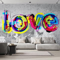 wall26 Wall Sticker/Wall Mural Colorful Graffiti, Not Peel and Stick, Non-Woven Wallpaper Decorative for Bedroom, Living Room, Office - 100x144 inches