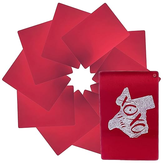 Metal Engraving Blanks for Etching w/Silhouette Cameo 4 Pro Plus, Brother Scan and Cut, Maker, Explore Air 2 or Laser Engraving Blanks - Anodized Aluminum Sheet Metal & Plates for Crafting- 10 Pack