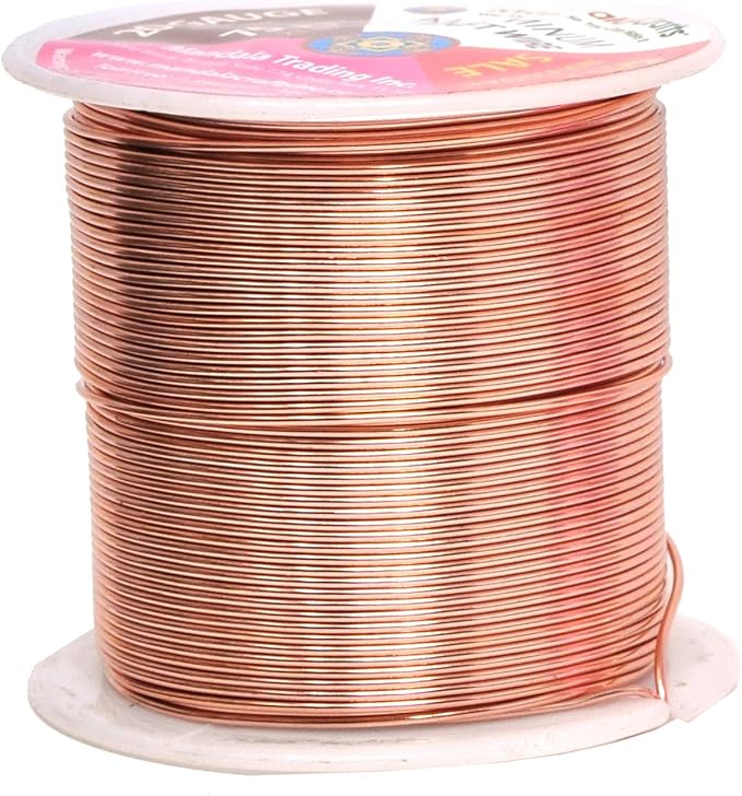 Mandala Crafts 20 Gauge Anodized Aluminum Craft Wire for Jewelry Making - 450 FT Colored Flexible Silver Copper True Blue Pink Ice Blue Green Wire - Bendable for Bonsai Armature Crafting Sculpting