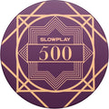 SLOWPLAY Nash Ceramic Poker Chips in Bulk, Casino Grade Ceramic 10-Gram Poker Chip for Texas Hold'em, 39mm Professional Chips Pack of 50 with Denomination of 500
