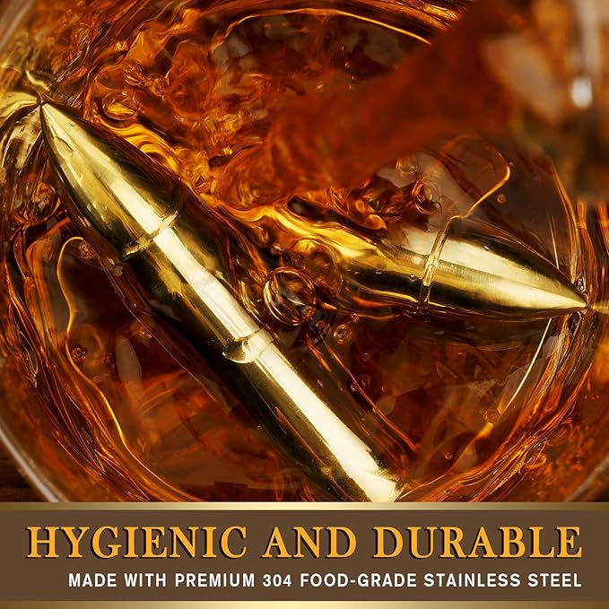 Oaksea for Him - Stainless Steel Engraved Whiskey Stones Glasses Set, Birthday Wedding Gift for Dad, Husband, Boyfriend, Fiance - Cool Bourbon Scotch Set
