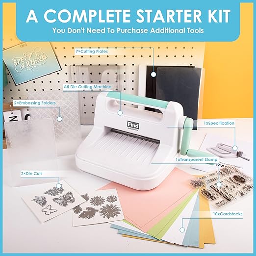 Manual Die Cutting Machine,Embossing Machine for Card Making Crafting, 6" Openning(Gift Box)