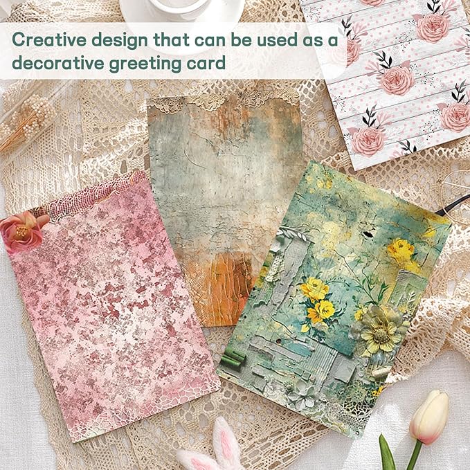 Scrapbook Paper 12x12 inch, 24 Sheets DIY Origami Decorative Craft, Double sided printing, Photo Album Decor Wooden-free Paper for Gift Wrapping Card Making Collage Album Decorative (White)