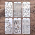 DIY Decorative Stencil Template for Scrapbooking Painting on Wall Furniture Crafts,Set of 6 (Seamless Leaf)