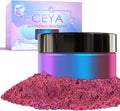 Ceya Chameleon Mica Powder, 1.8oz/ 50g Rosy Amber Chrome Nail Powder, Cosmetic Grade Pearlescent Effect Color Shift Pigment for Epoxy Resin, Makeup, Nail Polish, Soap Dye, Candle Making,Craft,Slime