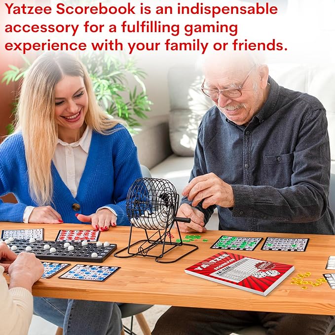 Score Pads for Yahtzee with Tear Off Pages: 6X9, 100 Sturdy Score Sheets, Large Print, Lay-Flat Design, Compatible with Yardzee & Yahtzee Games