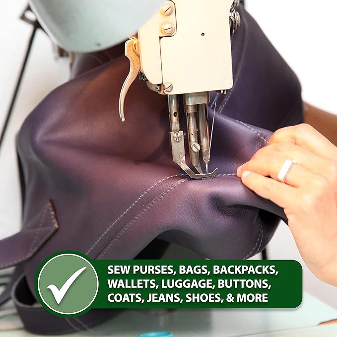 Mandala Crafts Black Heavy Duty Thread -1500 Yds Tex 70 Thread for Sewing Drapery Jeans Leather Hair - Bonded Polyester Thread Outdoor Marine Upholstery Threads