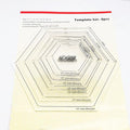 HONEYSEW 1/4" Seam Allowance Hexagon Template Set for Quilting 8 Size Sewing Rulers