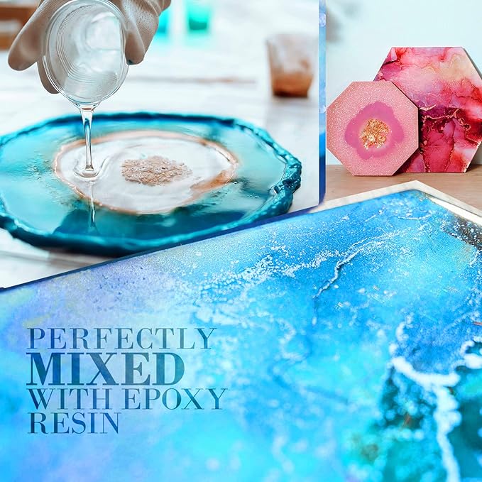 Sapphire Blue Mica Powder for Epoxy Resin 100g / 3.5oz. Sealed Bag- TECHAROOZ 2 Tone Resin Dye Color Pigment Powder for Lip Gloss, Nails, Colorant for Slime Bath Bombs Soap Making Colorant