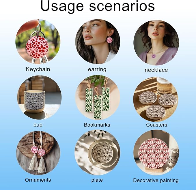 CHGCRAFT Vine Small Flowers Pattern Polymer Clay Texture Sheet Plant Leaves Silicone Texture Mat for Polymer Clay Making Earrings Jewelry DIY Crafts 5.5 × 5.5 Inch
