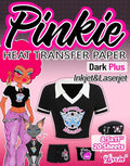 Lovein Pinkie Iron on Heat Transfer Paper for Dark T Shirts (20 Sheets 8.5x11", Dark Plus) Printable HTV Heat Transfer Vinyl for Inkjet & Laserjet Printer Iron on Transefers Paper for Dark Fabric
