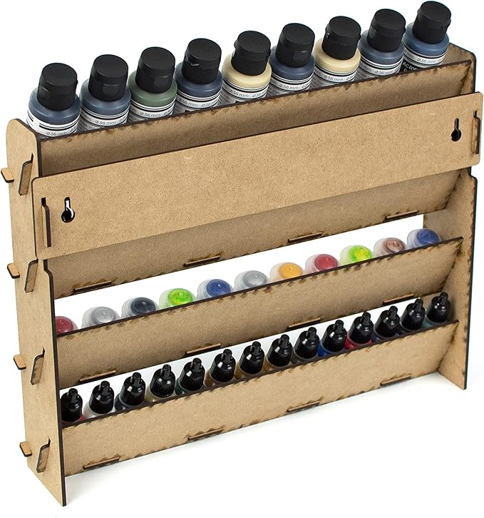Paint Rack for Model Paints. Hobby Craft Citadel Vallejo Tamiya Army Wall Paint Rack Stand Paint Holder Organiser Miniature Warhammer Paint Storage Model Painting Station (Universal)