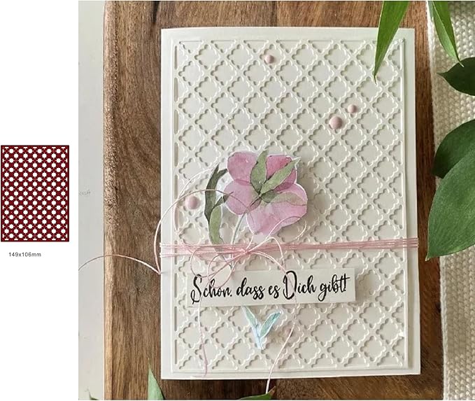 Lapoo 3D Backgrounds Frame Metal Cutting Die for Scrapbooking, New Cutting Dies DIY Album Card Making Decor Paper Craft Metal Die Cuts Party Wedding Decorations (Diamond Box B 5.8 x 4.1 in)
