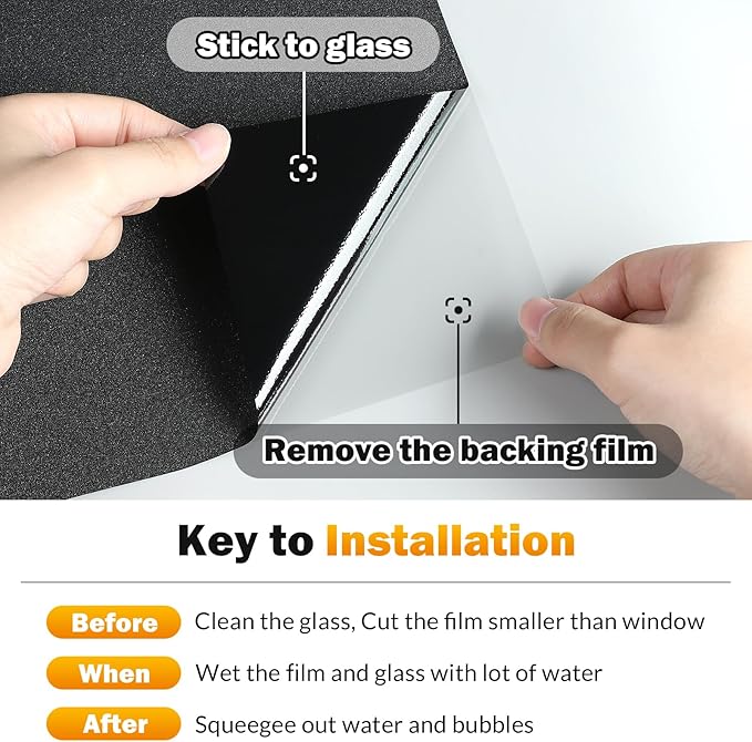 rabbitgoo Blackout Window Film, Sun Heat Blocking Privacy Cover for Glass, Removable Opaque Room Darkening Dark Black Out Window Covers Tint Shades for Home Day Sleep Light Blocker 11.8 x 157 Inches