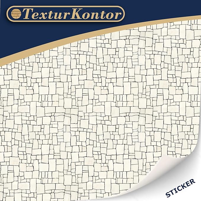 3 Sheets Self-Adhesive Decorative Film Paving Stones and Surfaces for Model Making in Scale 1:87 Scale H0 (UK: 3.5 mm Scale) (Broken Mosaik)