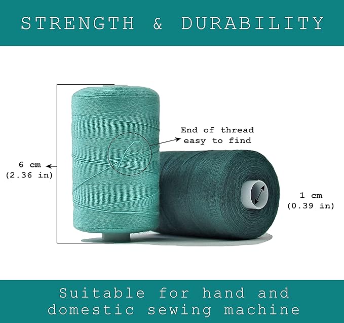 BlesSew Sewing Thread - 24 Spools of Polyester Thread for Sewing Machine for Beginners, Hand Stitching & Quilting - 1000 yds per Spool in Dark Colors