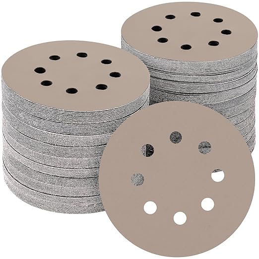 50PCS 5 inch Silicon Carbide Sanding Discs 3000 Grit, Wet Dry Orbital 5 Sander Hook and Loop Sandpaper Disc Ultra Fine Grit, Best for Metal,Automotive Precision Polishing