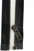 Leekayer 2PCS #5 27 Inch Zipper Black Nickel Teeth Zipper Black Metal Zipper Open End Zipper for Repair Coat Jacket