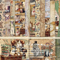 24 Sheets Cat Decorative Scrapbooking Paper Pad 6x6 Craft Paper Single-Side Card Making Supplies for Junk Journal, Origami, Holiday Journaling
