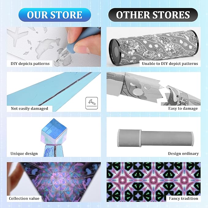 DIY Kaleidoscope Sun Catcher Kaleidoscope kit Mini Cube Prism Kaleidoscope for Adults Parent-Child Handmade Activity Couple Girlfriend Holiday Surprise Birthday DIY Gift