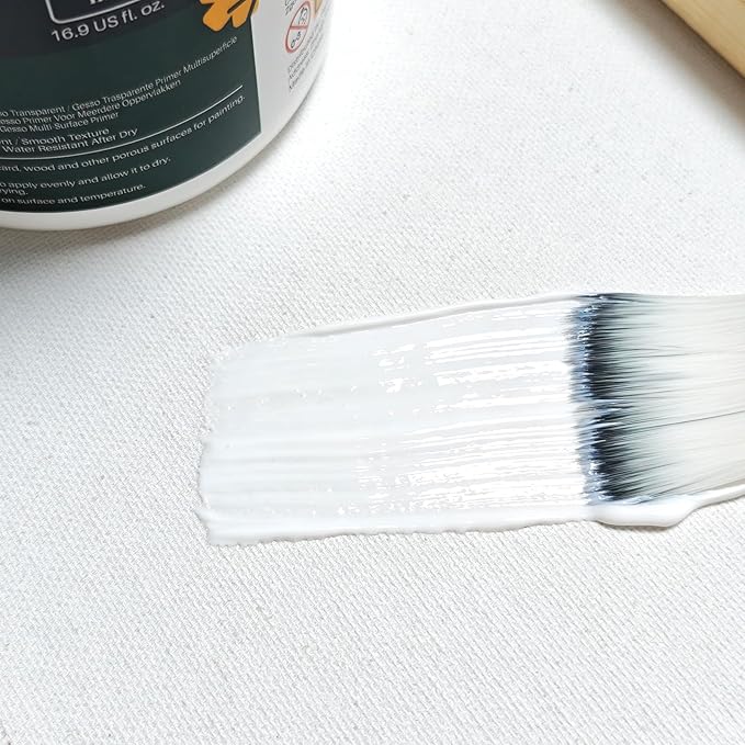 Artecho Clear Gesso 16.9oz / 500ml, Gesso Primer for Acrylic Painting
