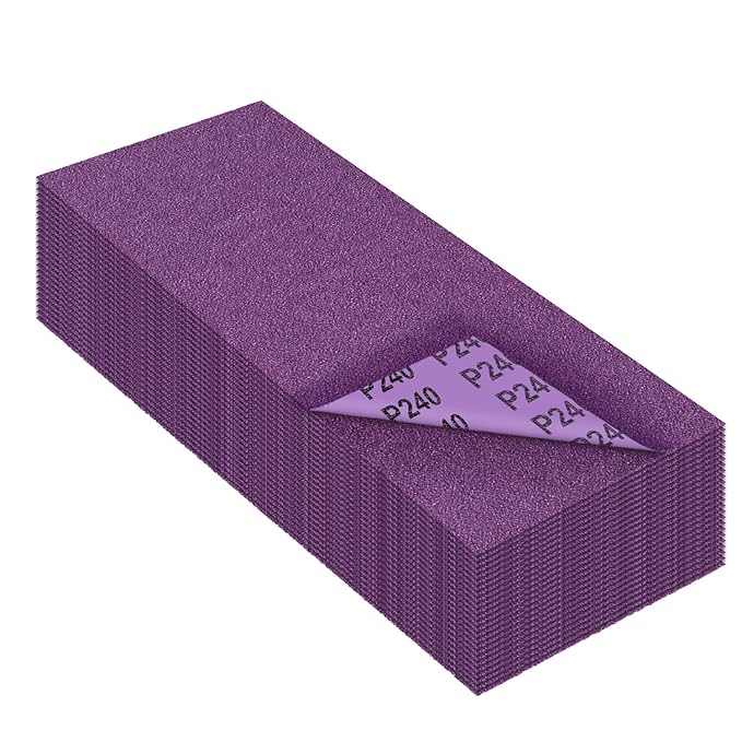 Sandpaper 240 Grit,Wet Dry Sanding Sheets,High Performance Ceramic Abrasive Sand Paper for Wood Furniture Finishing,Metal Grinding,Automotive Polishing,9 x 3.6 Inch,25-Pack