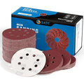 S SATC 150 PCS Hook and Loop Sandpaper 5 Inch Sanding Disc 8 Hole Sanding Discs 180 Grit Premium Aluminum Oxide for Random Orbital Sander