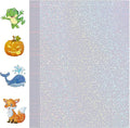 Holographic Sticker Paper, 24 Sheets Transparent Holographic Laminate Vinyl Sheets Self Adhesive, Clear Overlay Lamination Sticker Film for Stickers DIY Crafts, Dots Patterns - 8.5x11 Inch