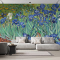 wall26 Wall Sticker/Wall Mural Irises by Vincent Van Gogh Dutch Impressionism, Not Peel and Stick, Non-Woven Wallpaper Decorative for Bedroom, Living Room,Office - 132x144 inches