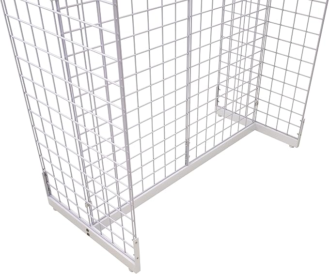 Gridwall Joining Clip Connectors for Grid Panels, Powder-Coated or Chrome Plated Steel (Quantity 10) (10, Black)