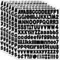 Alphabet Stickers, 1''Inch 12 Sheets Black Letter Stickers, Self Adhesive Vinyl Mailbox Numbers, Self Adhesive Letters for Bulletin Boards, Classroom, Home Decor