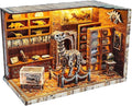 3D Wooden Puzzles for Adults, DIY Miniature Dollhouse, Book Nook Kit, Built-in LED Model Kit Hobby Gifts for Adults Teens Home Decor, Ideal Gift for Teenager and Men (Dinosaur Museum)
