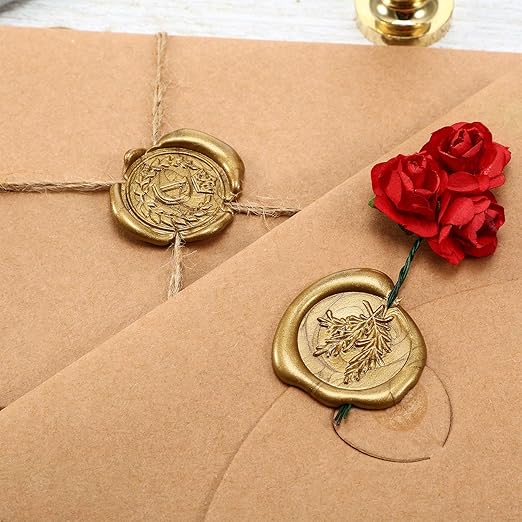 Nuanchu 15 Pcs Glue Gun Sealing Wax Sticks Retro Vintage Wax Sticks for Seal Stamp and Letter for Wedding Invitations Card Envelope Christmas Holiday Gift Ideas(Bronze)