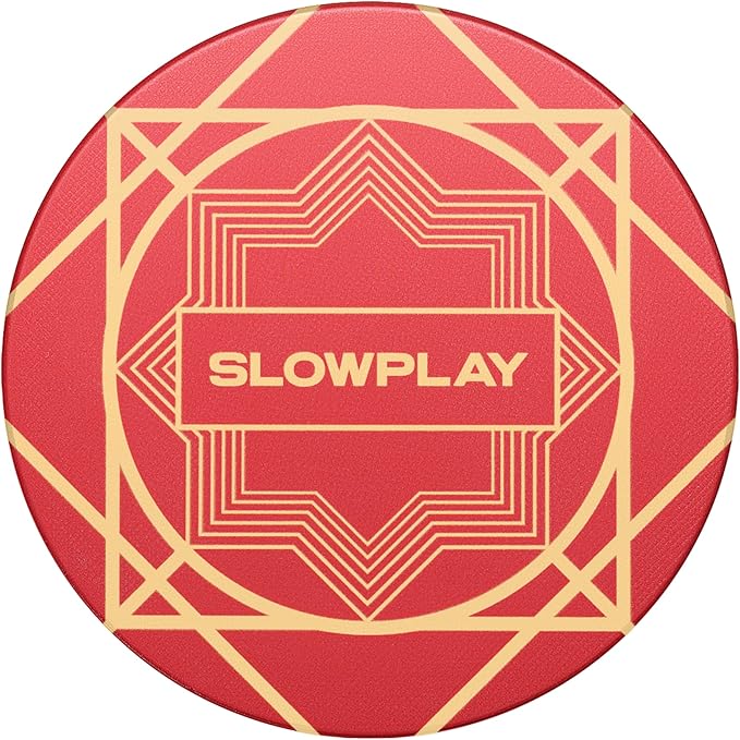 SLOWPLAY Nash Ceramic Poker Chips in Bulk, Casino Grade Ceramic 10-Gram Poker Chip for Texas Hold'em, 39mm Professional Chips Pack of 50 (Red)